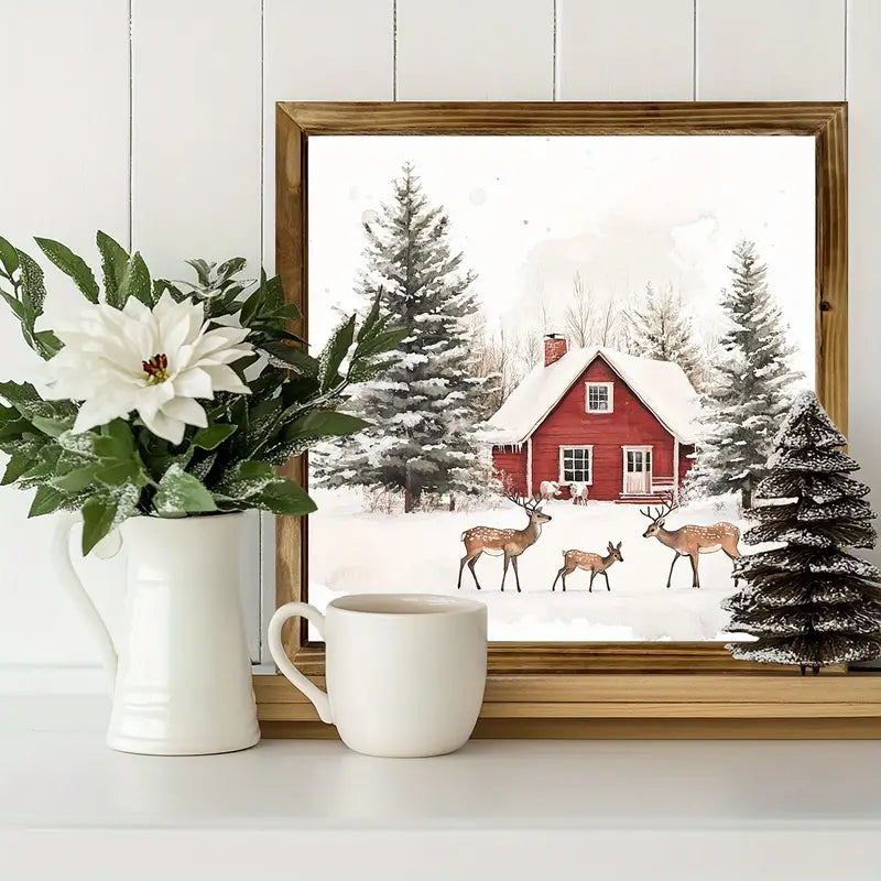 Add a touch of rustic charm to your space this holiday with our Rustic Reindeer Framed Wall Art 🦌

Measuring 8×8 inches, it's the perfect size to elevate the décor in any space, making it a great housewarming gift too 🪵❤️