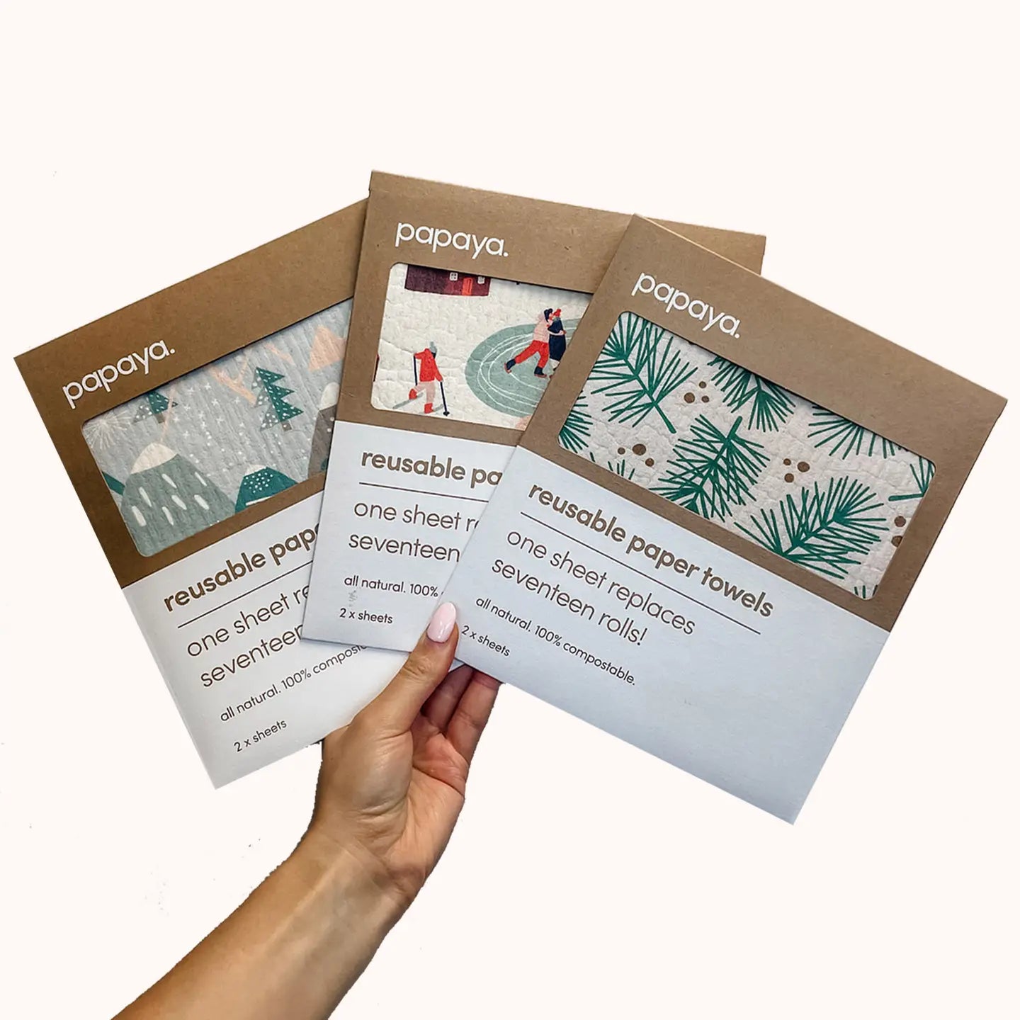 Reusable Paper Towels Holiday Mixed Pack (3pc)