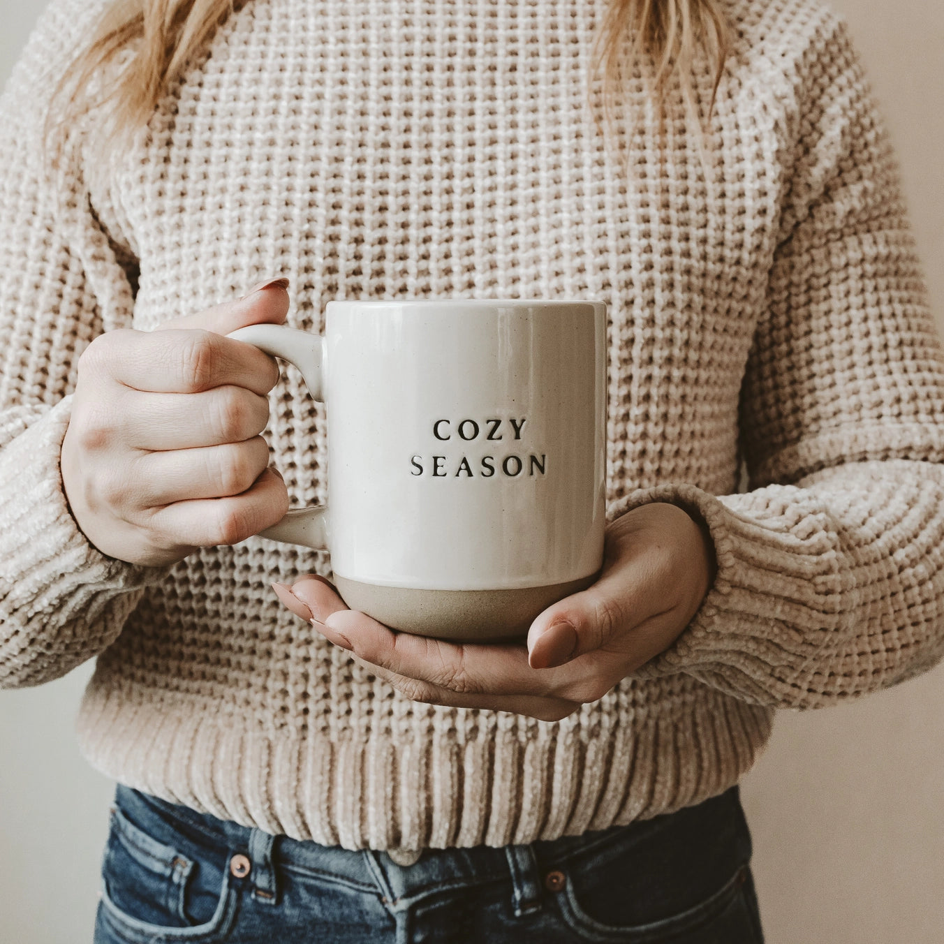 Cozy up with our 14oz Stoneware Style Mug, designed for all your favourite warm beverages! ☕✨&nbsp;

Featuring the charming phrase “Cozy Season” in black lettering on a cream speckled mug, this piece is perfect for autumn and winter vibes. Each handcrafted piece is unique, with slight variations adding to its character. It makes for a perfect hostess gift, paired with a delicious warm beverage of choice!

Key Features:
- Microwave and dishwasher safe&nbsp;
- Designed in the USA 🇺🇸