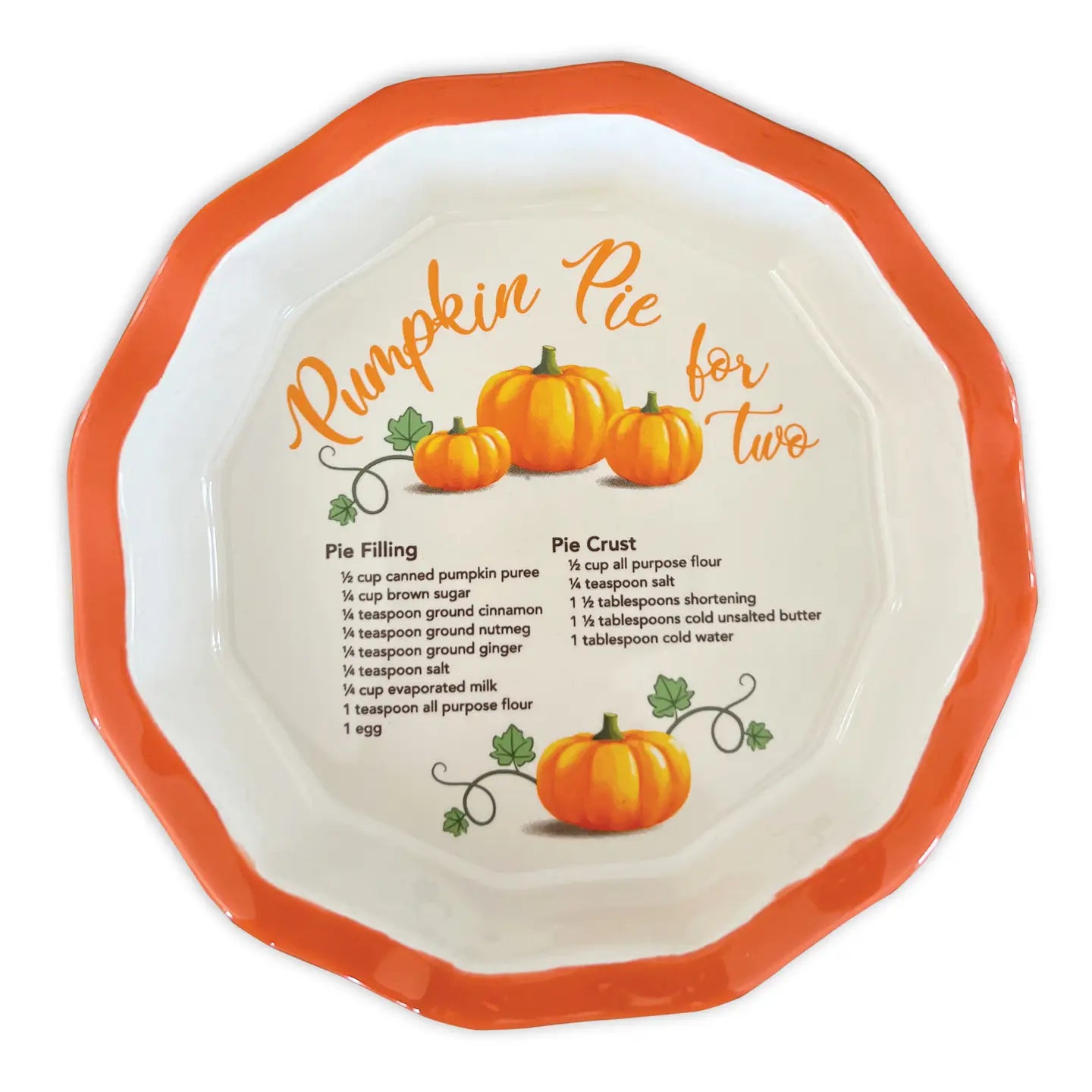 Perfectly sized for two, these colourful mini pie plates feature recipes of America’s favourite pies right on the plate *and* on an enclosed recipe card. Whether you're craving a sweet treat or looking for the ideal gift, these 6” plates have got you covered! Available in apple and pumpkin pie options 🍏🎃