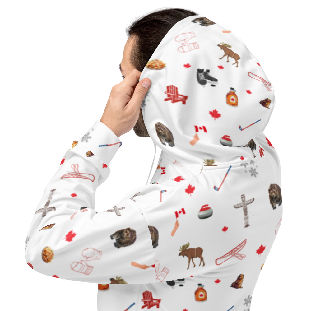 canadiana pattern unisex hoodie