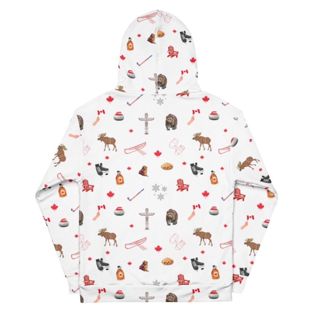 canadiana pattern unisex hoodie