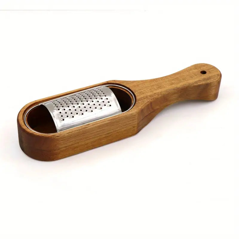 Cheese Grater with Wooden Handle & Catch Box