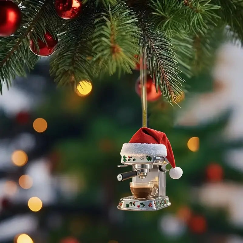 Festive Coffee Machine Ornament