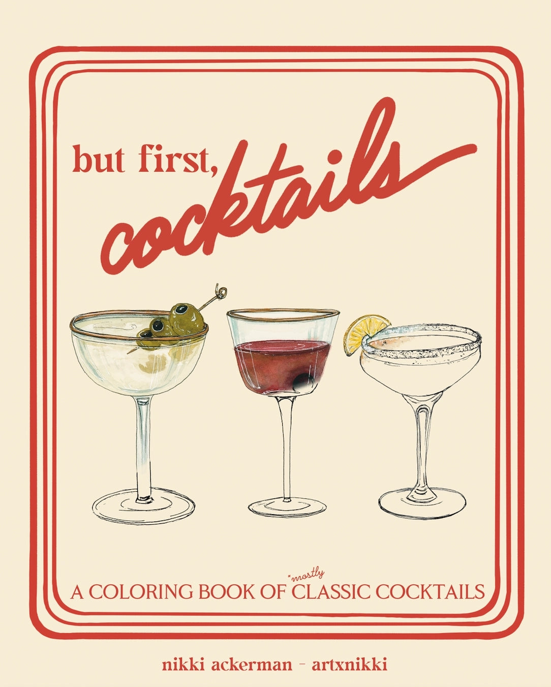 Cocktails Coloring Book