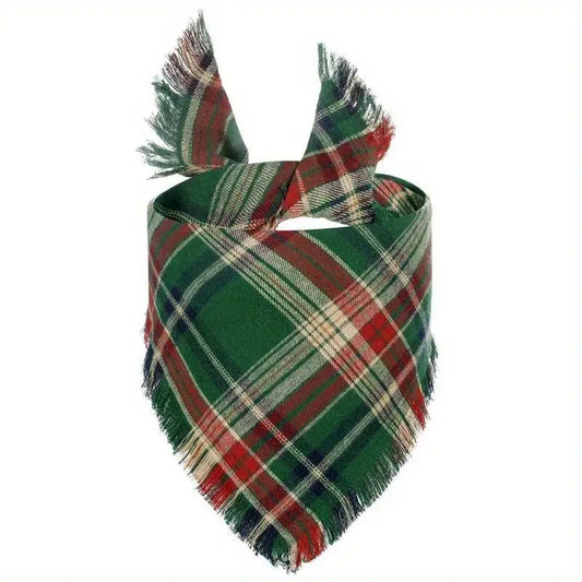 Festive Plaid Dog Bandana