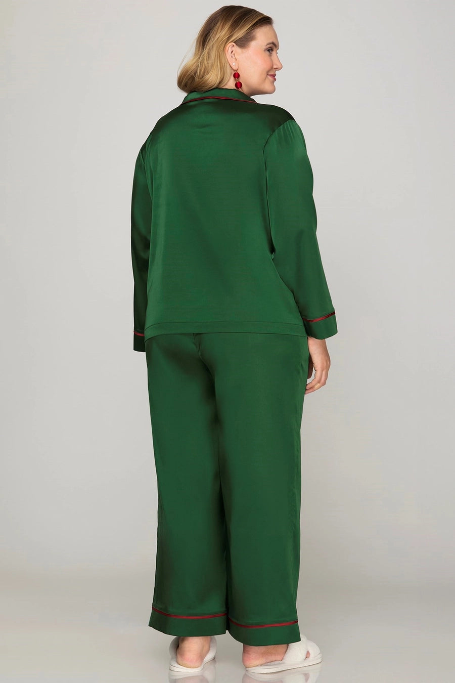 Christmas Green Silk PJ Set